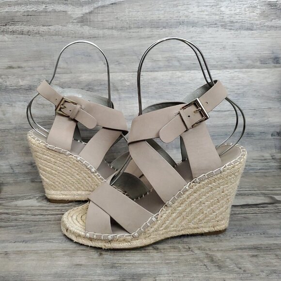Joie Kaelyn Espadrille Strappy Open Toe Wedge Heel Sandal - Picture 14 of 15